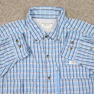 Gander Mountain Guide Series‎ Shirt Mens XL Blue Vented Roll Sleeve Fishing L/S